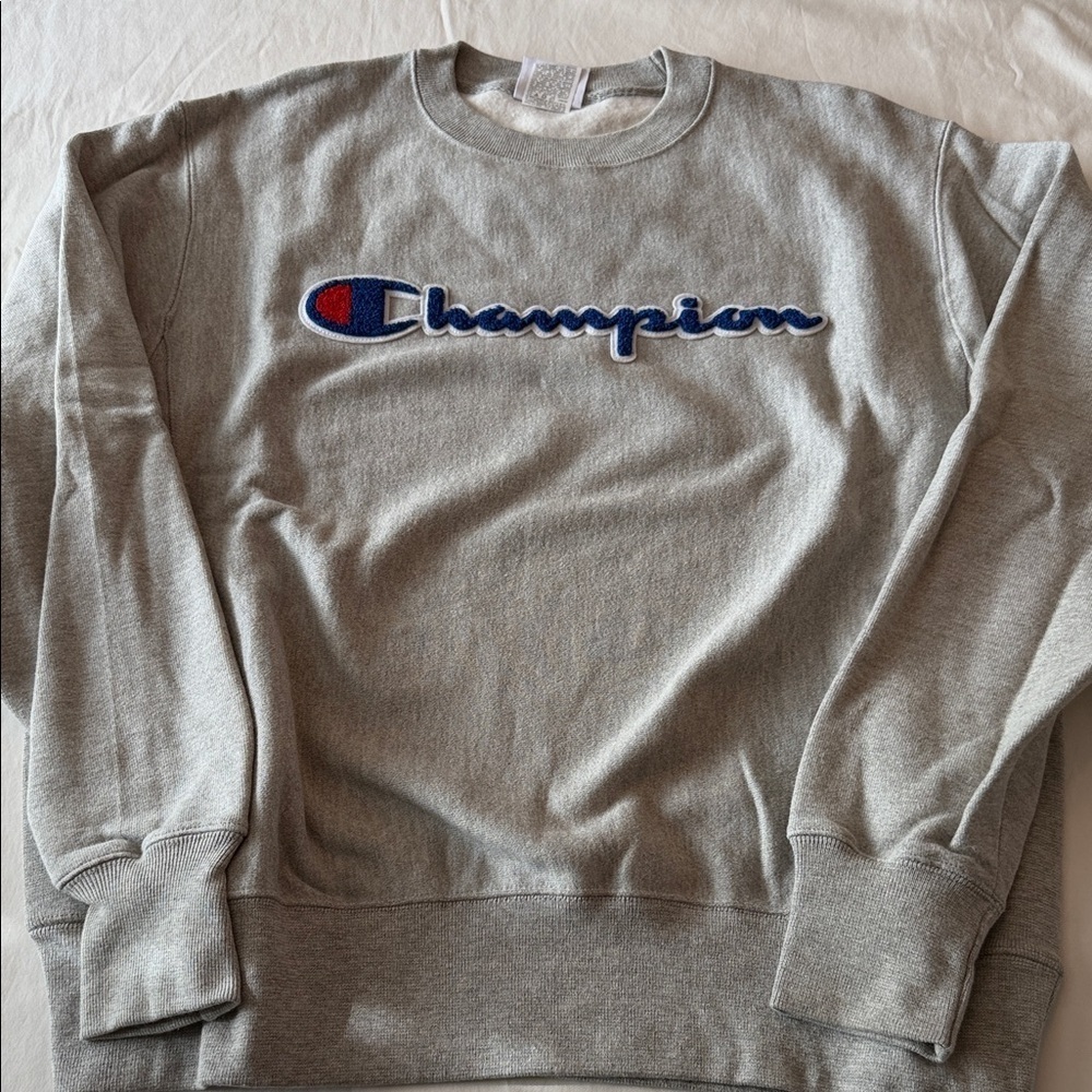 Champion Men's Gray Crewneck Sweatshirt